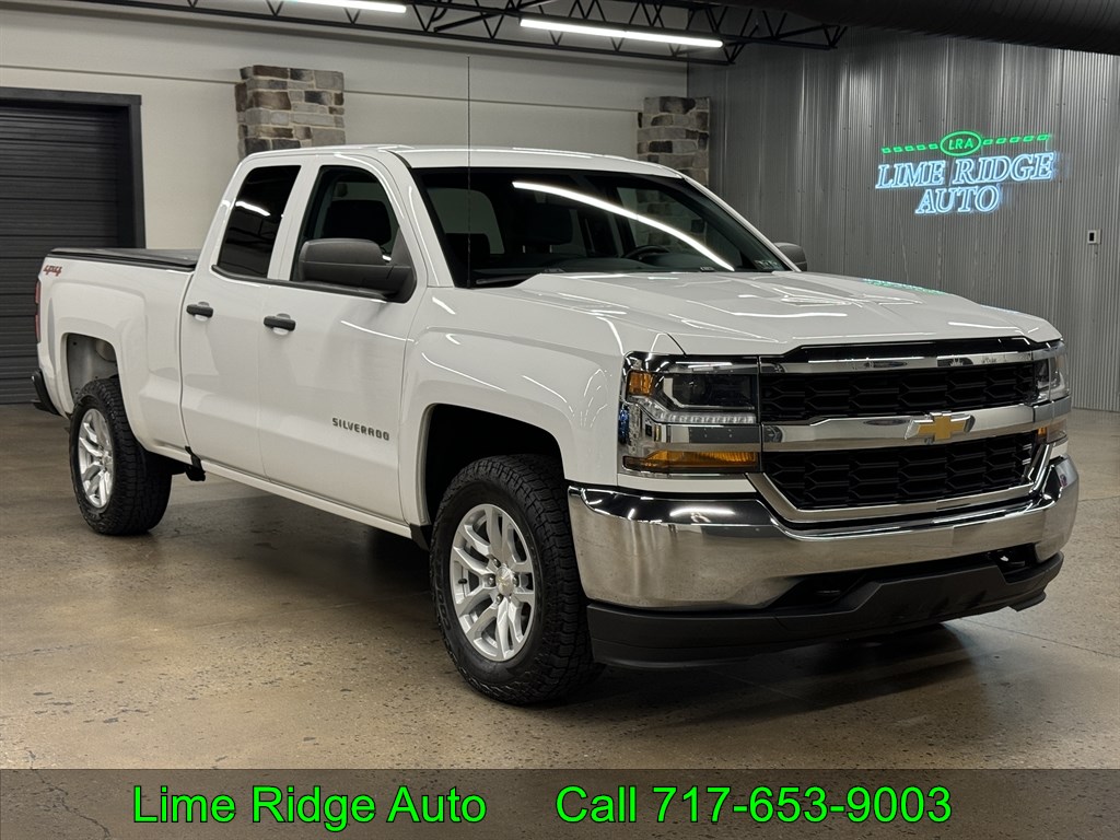 Star White 2018 Chevrolet Silverado 1500 Pickup Truck Four-Wheel Drive 6-Speed Automatic